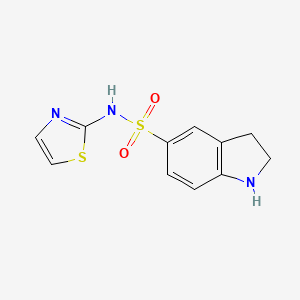 molecular formula C11H11N3O2S2 B8664305 N-(1,3-thiazol-2-yl)indoline-5-sulfonamide 