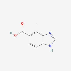 molecular formula C9H8N2O2 B8664312 7-methyl-1H-benzimidazole-6-carboxylic acid 