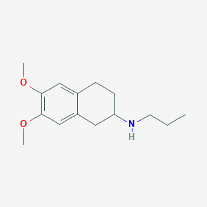 molecular formula C15H23NO2 B8664314 6,7-Dimethoxy-N-propyl-1,2,3,4-tetrahydronaphthalen-2-amine CAS No. 116680-81-0