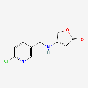 molecular formula C10H9ClN2O2 B8664320 4-[[(6-chloropyridin-3-yl)methyl]amino]furan-2(5H)-one CAS No. 141453-41-0