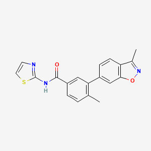 molecular formula C19H15N3O2S B8664330 4-Methyl-3-(3-methyl-1,2-benzisoxazol-6-yl)-N-(1,3-thiazol-2-yl)benzamide CAS No. 651780-59-5