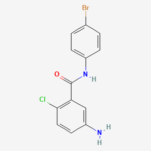 molecular formula C13H10BrClN2O B8664347 5-Amino-N-(4-bromophenyl)-2-chlorobenzamide 