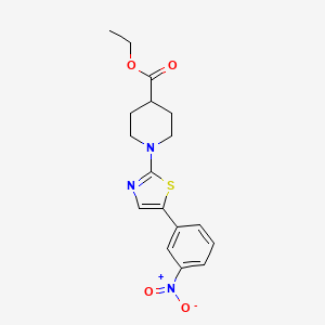 Ethyl 1-[5-(3-nitrophenyl)-1,3-thiazol-2-yl]piperidine-4-carboxylate