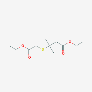 Ethyl 3-[(2-ethoxy-2-oxoethyl)sulfanyl]-3-methylbutanoate