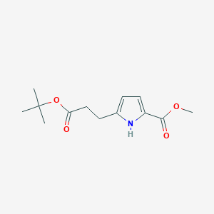 molecular formula C13H19NO4 B8664439 methyl 5-(3-tert-butoxy-3-oxopropyl)-1H-pyrrole-2-carboxylate 