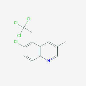 molecular formula C12H9Cl4N B8664446 6-Chloro-3-methyl-5-(2,2,2-trichloroethyl)quinoline CAS No. 919994-45-9