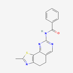molecular formula C17H14N4OS B8664484 Benzamide, N-(4,5-dihydro-2-methylthiazolo[4,5-h]quinazolin-8-yl)- CAS No. 827598-52-7
