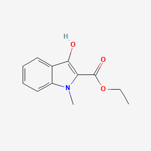 molecular formula C12H13NO3 B8664497 ethyl 3-hydroxy-1-methyl-1H-indole-2-carboxylate CAS No. 42871-90-9