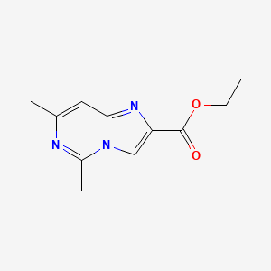 molecular formula C11H13N3O2 B8664531 Ethyl 5,7-dimethylimidazo[1,2-c]pyrimidine-2-carboxylate 