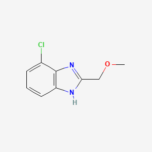 molecular formula C9H9ClN2O B8664539 4-chloro-2-(methoxymethyl)-1H-benzo[d]imidazole 