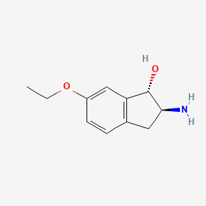 molecular formula C11H15NO2 B8664546 (1S,2S)-2-Amino-6-ethoxy-2,3-dihydro-1H-inden-1-ol 