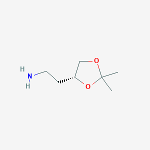 molecular formula C7H15NO2 B8664547 2-((R)-2,2-dimethyl-[1,3]dioxolan-4-yl)-ethylamine 
