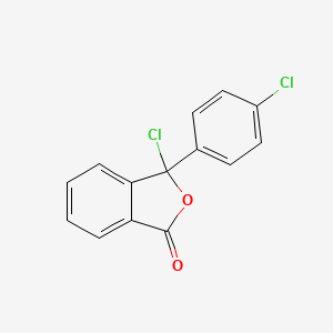 molecular formula C14H8Cl2O2 B8664566 3-chloro-3-(4-chlorophenyl)isobenzofuran-1(3H)-one CAS No. 55275-44-0