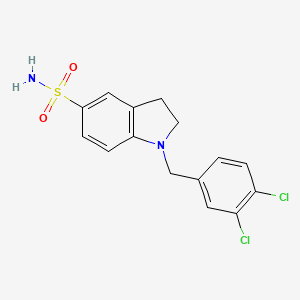 molecular formula C15H14Cl2N2O2S B8664571 1-(3,4-Dichlorobenzyl)indoline-5-sulfonamide 