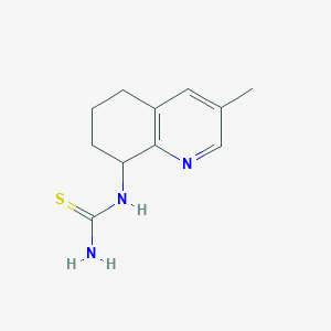 molecular formula C11H15N3S B8664599 N-(3-Methyl-5,6,7,8-tetrahydroquinolin-8-yl)thiourea CAS No. 62230-56-2