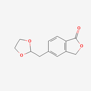 molecular formula C12H12O4 B8664635 5-[1,3]dioxolan-2-ylmethyl-3H-isobenzofuran-1-one 