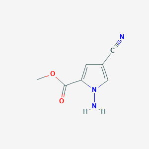 molecular formula C7H7N3O2 B8664700 1-amino-4-cyano-1H-pyrrole-2-carboxylic acid methyl ester 