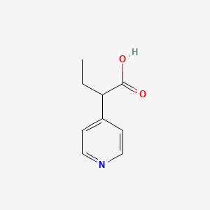 molecular formula C9H11NO2 B8664708 2-(Pyridin-4-yl)butanoic acid 