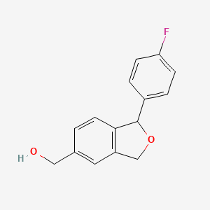 molecular formula C15H13FO2 B8664711 1-(4'-Fluorophenyl)-1,3-dihydroisobenzofuran-5-ylmethanol CAS No. 335612-71-0
