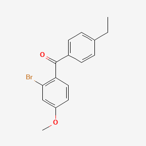 molecular formula C16H15BrO2 B8664765 (2-Bromo-4-methoxy-phenyl)-(4-ethyl-phenyl)-methanone 