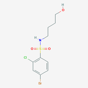 4-Bromo-2-chloro-N-(4-hydroxybutyl)benzene-1-sulfonamide