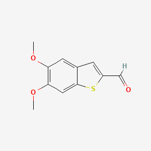 molecular formula C11H10O3S B8664832 5,6-dimethoxy-1-benzothiophene-2-carbaldehyde 