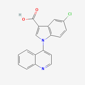 molecular formula C18H11ClN2O2 B8665034 5-Chloro-1-(quinolin-4-yl)-1H-indole-3-carboxylic acid CAS No. 649551-03-1