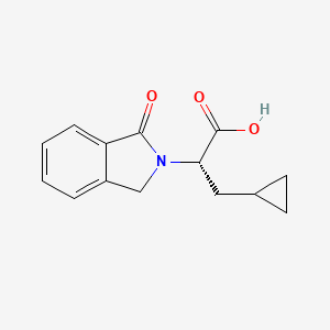 molecular formula C14H15NO3 B8665079 (S)-3-Cyclopropyl-2-(1-oxoisoindolin-2-yl)propanoic acid 