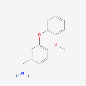 molecular formula C14H15NO2 B8665111 3-(2-Methoxyphenoxy)benzylamine 