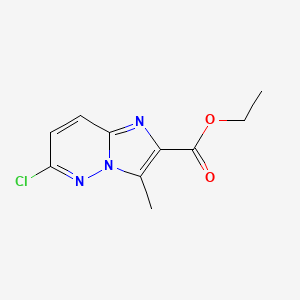 molecular formula C10H10ClN3O2 B8665116 Ethyl 6-chloro-3-methylimidazo[1,2-b]pyridazine-2-carboxylate 