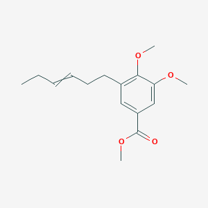 molecular formula C16H22O4 B8665176 3-Hex-3-enyl-4,5-dimethoxybenzoic acid methyl ester CAS No. 647855-07-0