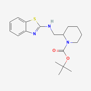 molecular formula C18H25N3O2S B8665233 tert-Butyl 2-((benzo[d]thiazol-2-ylamino)methyl)piperidine-1-carboxylate 