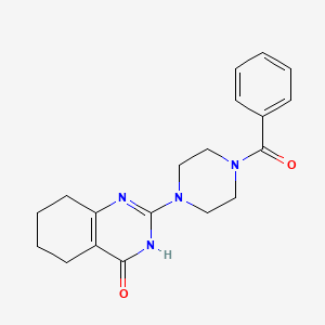 molecular formula C19H22N4O2 B8665259 2-(4-Benzoylpiperazin-1-yl)-5,6,7,8-tetrahydro-3H-quinazolin-4-one 