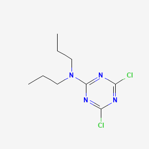 molecular formula C9H14Cl2N4 B8665272 4,6-dichloro-N,N-dipropyl-1,3,5-triazin-2-amine 