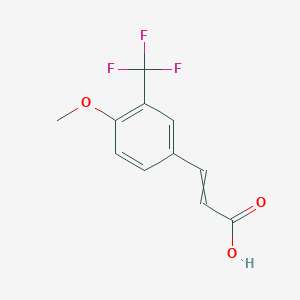 molecular formula C11H9F3O3 B8665286 3-[4-Methoxy-3-(trifluoromethyl)phenyl]acrylic acid 