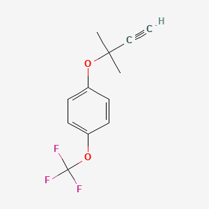 B8665323 1-[(2-Methylbut-3-yn-2-yl)oxy]-4-(trifluoromethoxy)benzene CAS No. 124787-45-7