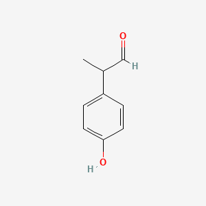 molecular formula C9H10O2 B8665333 2-(4-Hydroxyphenyl)propanal 