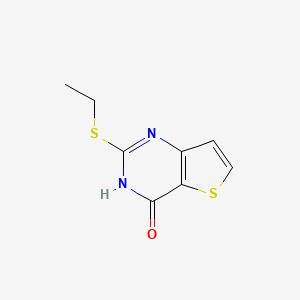molecular formula C8H8N2OS2 B8665337 2-Ethylmercapto-4-hydroxythieno[3,2-d]pyrimidine 