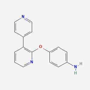 molecular formula C16H13N3O B8665359 4-(3-(Pyridin-4-yl)pyridin-2-yloxy)benzenamine 