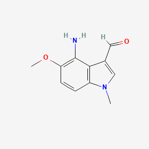 molecular formula C11H12N2O2 B8665364 4-amino-5-methoxy-1-methyl-1H-Indole-3-carboxalde 