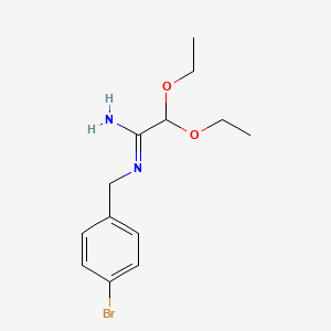 N-(4-Bromobenzyl)-2,2-diethoxyacetimidamide