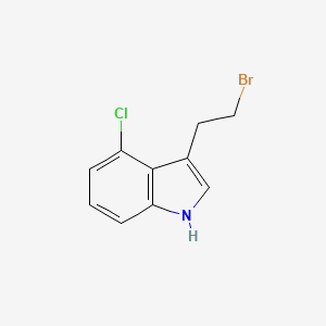molecular formula C10H9BrClN B8665407 3-(2-Bromoethyl)-4-chloro-1H-indole 