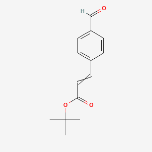 molecular formula C14H16O3 B8665467 4-Formylcinnamic acid tert-butyl ester 