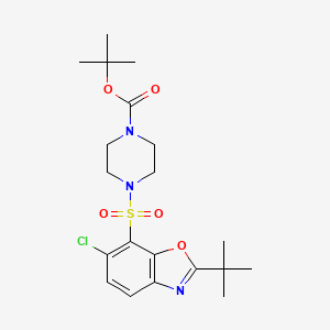 tert-Butyl 4-((2-(tert-butyl)-6-chlorobenzo[d]oxazol-7-yl)sulfonyl)piperazine-1-carboxylate