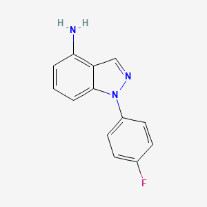 molecular formula C13H10FN3 B8665508 4-Amino-1-(4-fluorophenyl)-1h-indazole CAS No. 913002-87-6