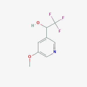 molecular formula C8H8F3NO2 B8665616 alpha-(Trifluoromethyl)-5-methoxypyridine-3-methanol 