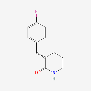 molecular formula C12H12FNO B8665735 3-[(4-Fluorophenyl)methylidene]piperidin-2-one CAS No. 607731-27-1