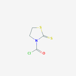 molecular formula C4H4ClNOS2 B8665764 2-Sulfanylidene-1,3-thiazolidine-3-carbonyl chloride CAS No. 74179-13-8