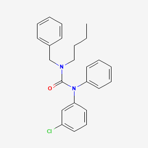 molecular formula C24H25ClN2O B8665771 N-Benzyl-N-butyl-N'-(3-chlorophenyl)-N'-phenylurea CAS No. 88450-77-5