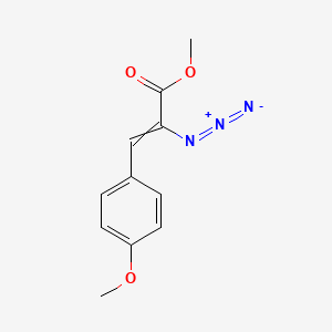 molecular formula C11H11N3O3 B8665786 2-Propenoic acid, 2-azido-3-(4-methoxyphenyl)-, methyl ester CAS No. 98081-75-5